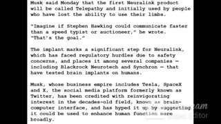 24-0130 - Musk’s Neuralink implants brain chip in its first human subject