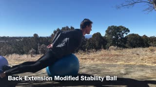 Back Extension - Stability Ball, Body Weight