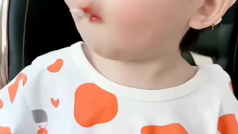 cute baby eating