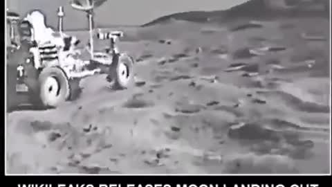 Cut scenes of the Moon landing