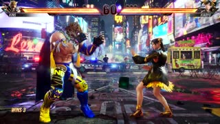 Tekken 8 Gameplay - King vs Ling Xiaoyu (Urban Square Evening Stage)