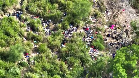 Illegal Aliens Dump Literally Tons of Clothes and Garbage Near River After Invading Brownsville