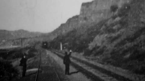 Going Through The Tunnel, Santa Monica, California (1898 Original Black & White Film)