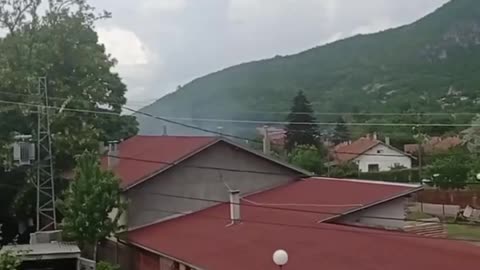 Cannon shots are most likely heard in Zvečan, Serbia