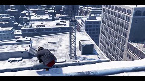 Snowy NY looks like Real Life with MODS - Miles Morales Swinging Without His Suit On - Spider-Man PC