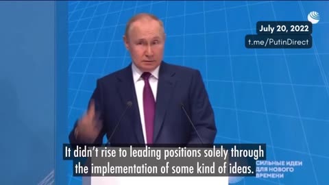President Putin: "Western oligarchs increasingly taking on traits of totalitarianism."