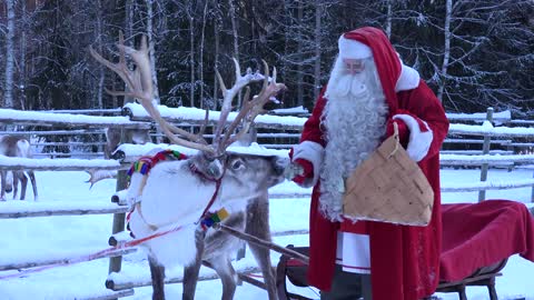 Santa Claus Village Lapland Father Christmas Rovaniemi Finland Arctic Circle reindeer travel video