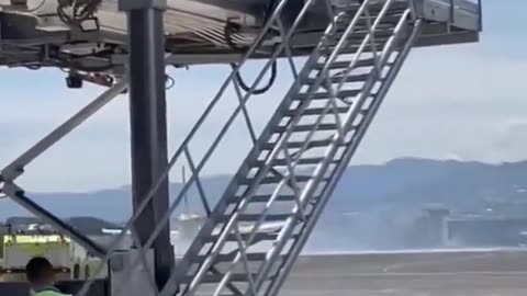 DHL cargo plane skids off runway😱