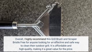Customer Reviews: Grill Brush and Scraper Bristle Free, Grill Brush for Outdoor Grill, 17" Stai...