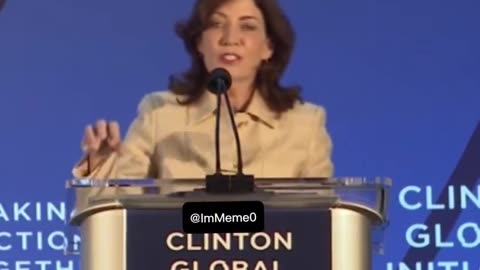 Gov of New York, Hochul, at the Clinton Global Initiative, gives a green light