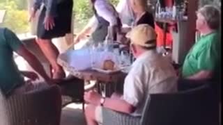 Giant Lizard Gets Evicted By Waitress From an Australian Restaurant