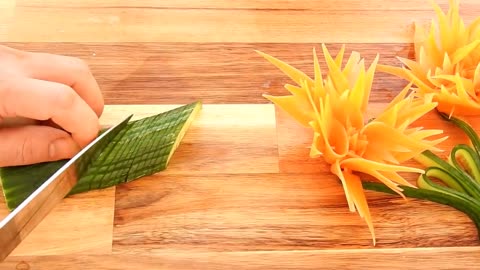 Handmade Carrot Flower | Vegetable Carving Garnish | Food Decoration | Party Garnishing