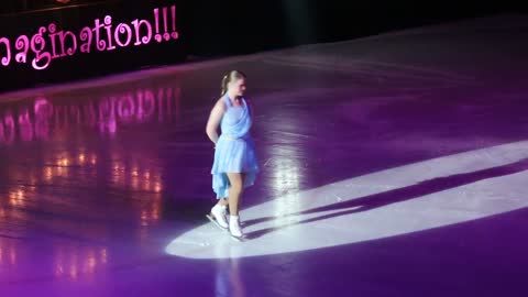 Haley's ice show solo.