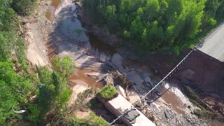 Floodwaters Washout Wisconsin Highway