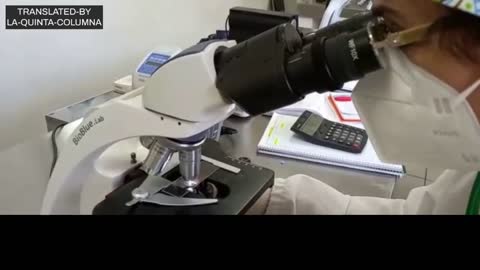 Light microscopic analysis of a drop of blood from a person inoculated