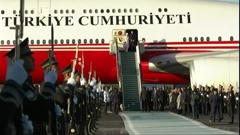 Turkey's Erdogan arrives in Uzbekistan for OTS summit | AFP