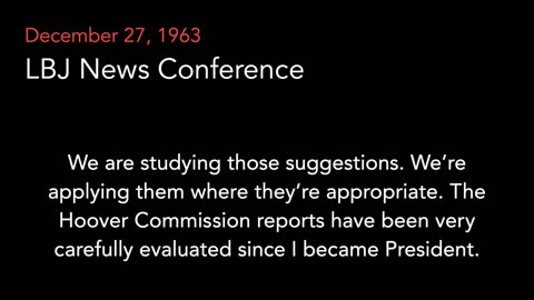 Dec. 27, 1963 | LBJ News Conference Clip (Ex-Presidents)