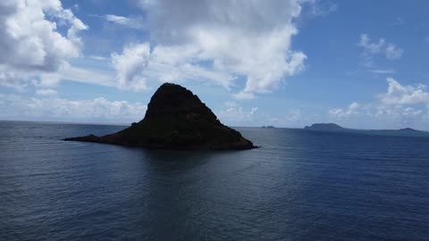 Flying around Chinaman's Hat to see if any sharks are there 2023-07-10 Monday