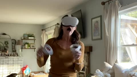 Playing VR Game Takes Terrifying Turn