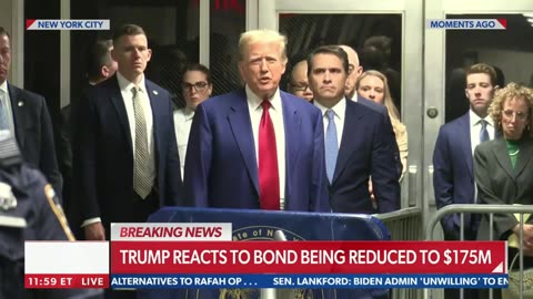 Newsmax - Trump on bond reduction: Judge Engoron is a disgrace to this country