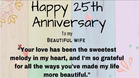 Happy 25th Anniversary To My Beautiful Wife!!!
