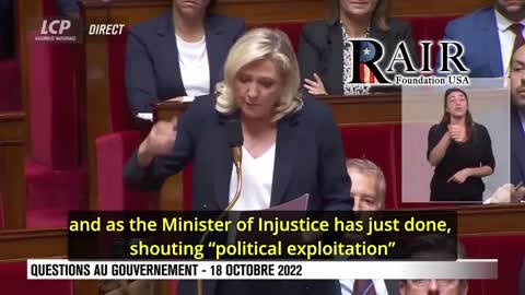 Marine Le Pen: “You Owe to the French People the Protection of the Law”