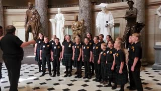 Rushingbrook Children's Choir Sang National Anthem @ US Capitol - Interrupted by Capitol police.