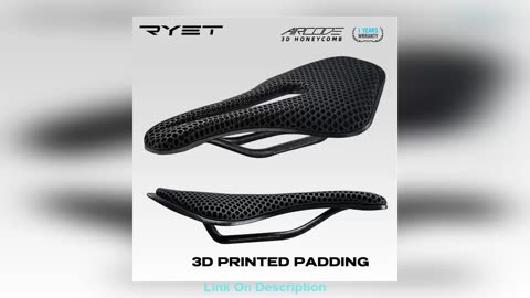 RYET 3D Printed Bicycle Saddle Ultralight Carbon Fiber