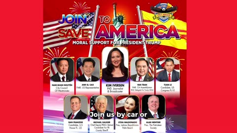 Join Us on July 14 “Save America Event”