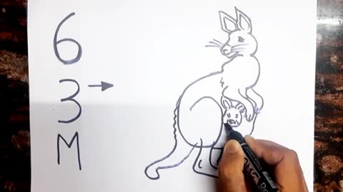 kangaroo Drawing Easy // Drawing for Kids