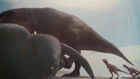 Prehistoric Planet: Juvenile tyrannosaurus learn to hunt - Apple TV