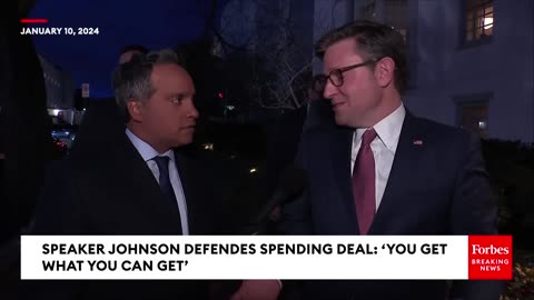 Speaker Johnson defends the spending deal he reached with Sen. Chuck Schumer