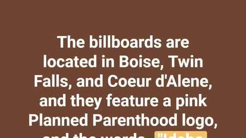 Planned Parenthood Billboards #idaho #podcast #abortion #abortionlaw #plannedparenthood