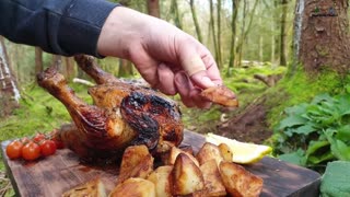 🔥Whole Chicken Prepared in the Forest🔥