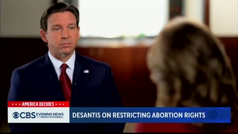 Ron De Santis shut downs CBS pushing a manufactured narrative about Florida's Heartbeat law