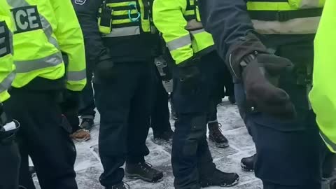 Police leave the protesters alone