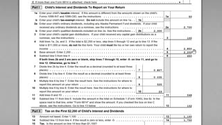 How to Fill Out IRS Form 8814 (Election to Report Child's Interest & Dividends)