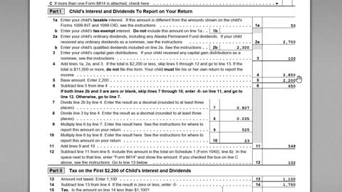 How to Fill Out IRS Form 8814 (Election to Report Child's Interest & Dividends)