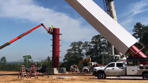 120-foot tall, $300,000 cross is raised in Priceville, Alabama