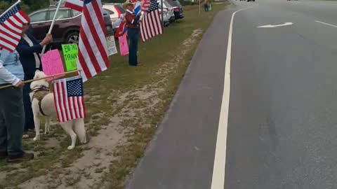 1 Year Anniversary Patriot Flag Wave In Plymouth New Hampshire 08/28/2021