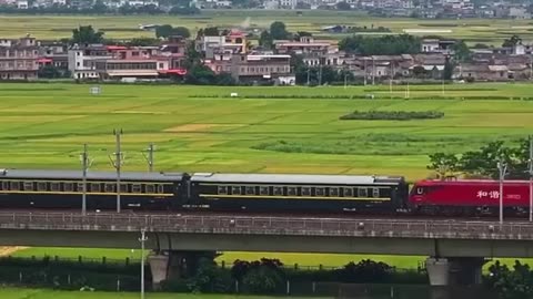 Fastest Train crossover slow Train 🚃 in China