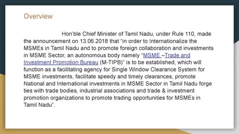 Tamil Nadu MSME MTIPB