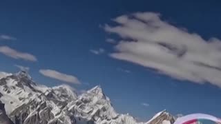 Paragliders capture never-before-seen footage of the world’s second-tallest mountain