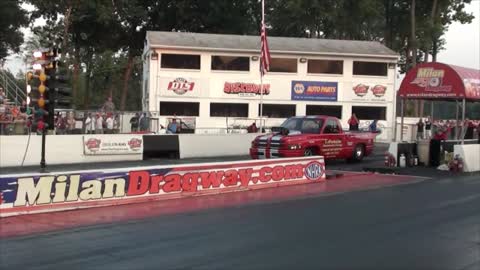 Dodge Ram Pickup Goes Over 200 MPH At Milan Dragway