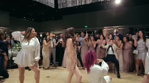 Bride SURPRISES Groom with BEST Choreographed dance - Wedding Reception - Palm Event Center
