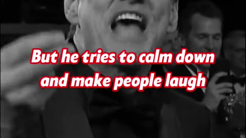 Jim Carrey tries to 'calm down' after presenter's jokes