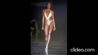 Naomi Campbell walk/ Naomi Campbell Elle/ eyes/ lingerie /modelling/ new pictures/ Campbell 80s