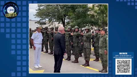 Cambaleante e com ‘ar de desdém’, Lula faz revista às tropas da Marinha
