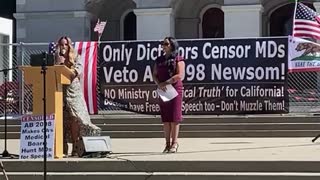 Freedom angels Denise at the sac Capitol Freedom of speech rally