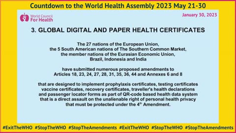 Stop the WHO! Top Reasons to Oppose the Proposed Amendments to the IHR